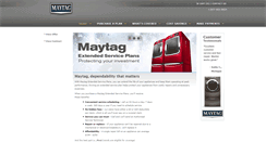 Desktop Screenshot of maytagextendedserviceplans.com