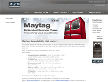 Tablet Screenshot of maytagextendedserviceplans.com